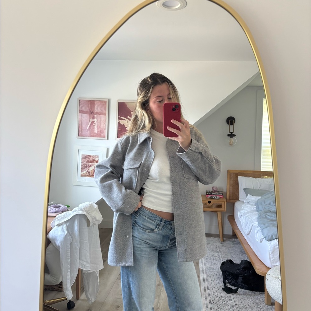 Gray Button-Up Jacket - Picture 2 of 4
